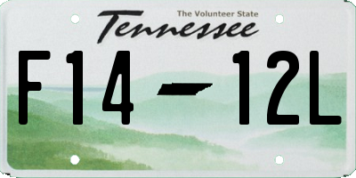 TN license plate F1412L
