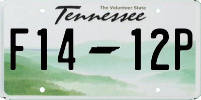 TN license plate F1412P
