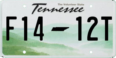 TN license plate F1412T