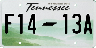 TN license plate F1413A