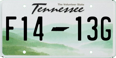 TN license plate F1413G