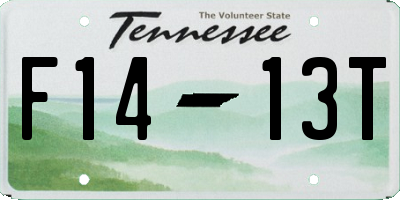 TN license plate F1413T