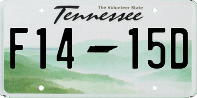 TN license plate F1415D