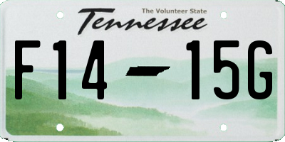 TN license plate F1415G