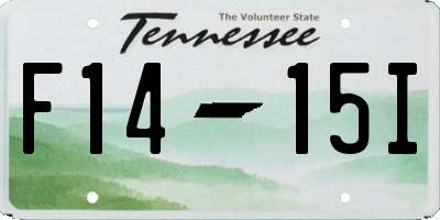 TN license plate F1415I