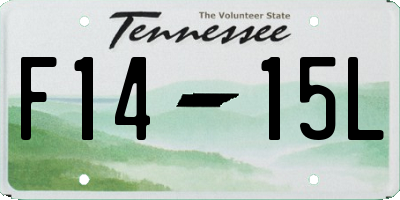 TN license plate F1415L