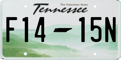 TN license plate F1415N