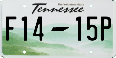 TN license plate F1415P