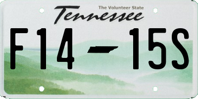 TN license plate F1415S