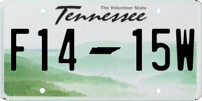 TN license plate F1415W