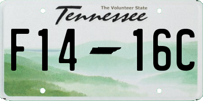TN license plate F1416C
