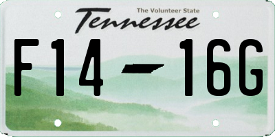 TN license plate F1416G