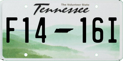 TN license plate F1416I