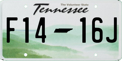 TN license plate F1416J