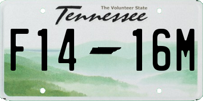 TN license plate F1416M