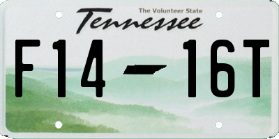 TN license plate F1416T