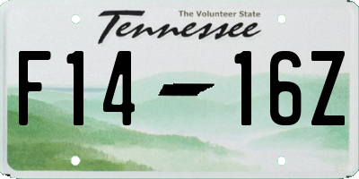 TN license plate F1416Z