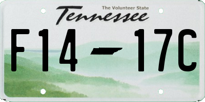 TN license plate F1417C