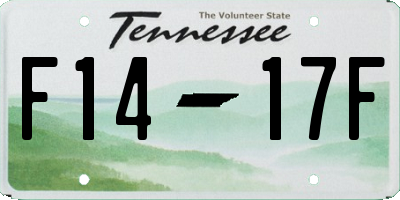 TN license plate F1417F