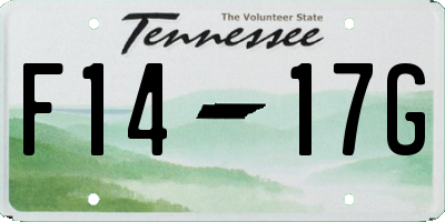 TN license plate F1417G