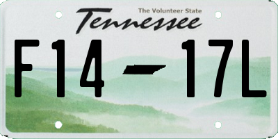 TN license plate F1417L