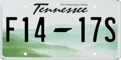TN license plate F1417S