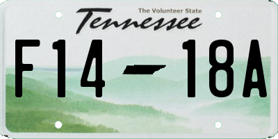 TN license plate F1418A
