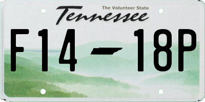 TN license plate F1418P