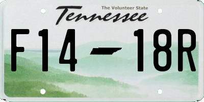 TN license plate F1418R