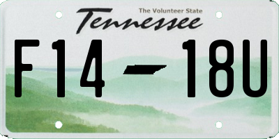 TN license plate F1418U