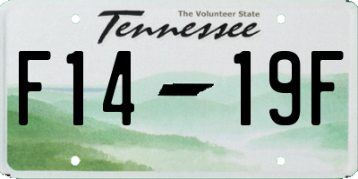 TN license plate F1419F