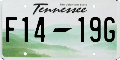 TN license plate F1419G
