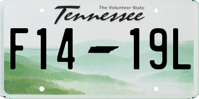 TN license plate F1419L