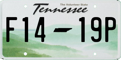 TN license plate F1419P