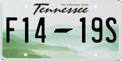 TN license plate F1419S