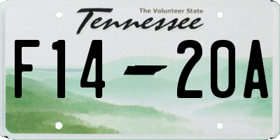 TN license plate F1420A