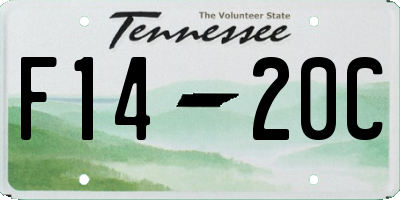 TN license plate F1420C