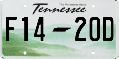 TN license plate F1420D
