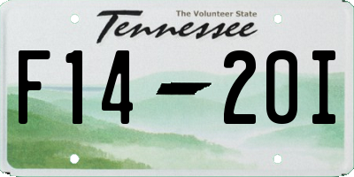 TN license plate F1420I