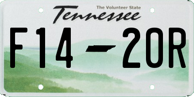 TN license plate F1420R