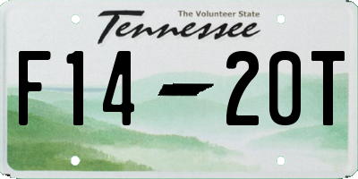 TN license plate F1420T