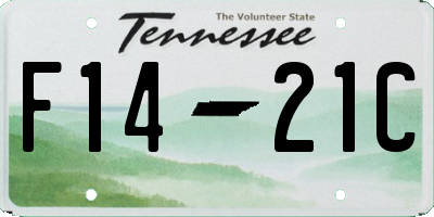 TN license plate F1421C