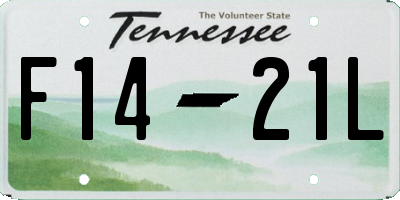 TN license plate F1421L