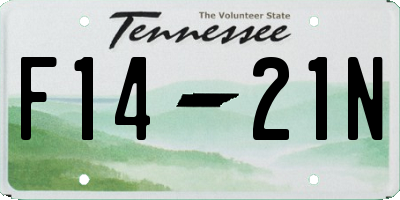 TN license plate F1421N