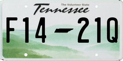 TN license plate F1421Q