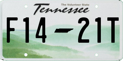 TN license plate F1421T