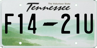 TN license plate F1421U