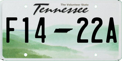 TN license plate F1422A