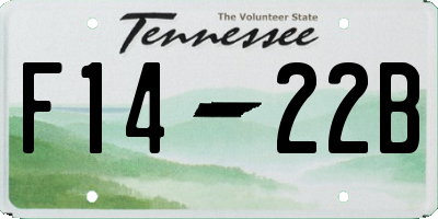 TN license plate F1422B