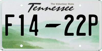 TN license plate F1422P